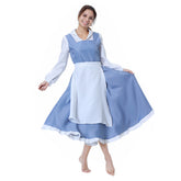 Die Schöne und das Biest Belle Kleid Dienstmädchen Schurz Kleid Cosplay Kostüm